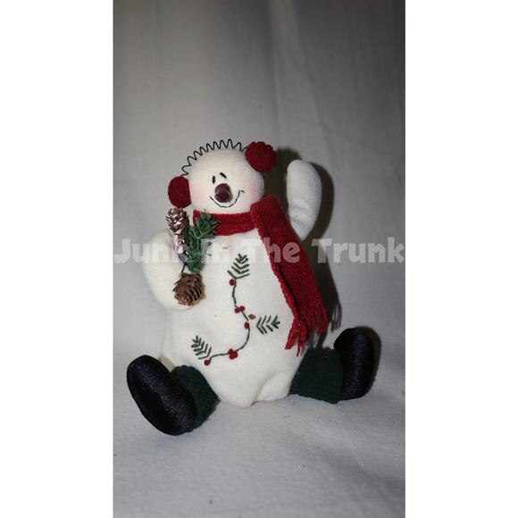 Snow man with earmuffs decoration 8 1/2in - Picture 4 of 4